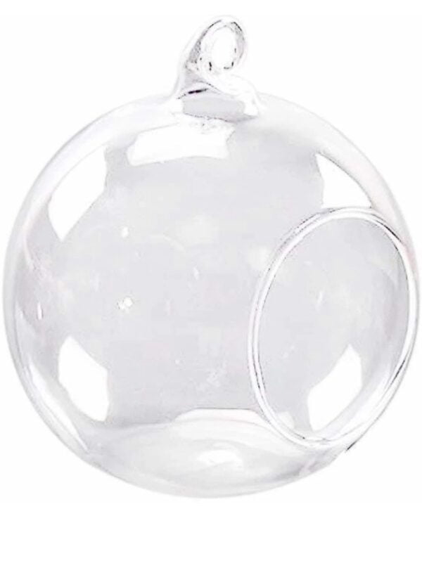 Round terrarium bowl /plant / candle holder with stand - Image 2
