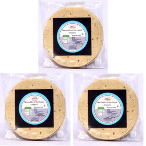 MALNAD URAD-DAL PAPAD WITH BLACK PEPPER | FROM JUST MALNAD | 100% PURE & NATURAL | PACK OF 3