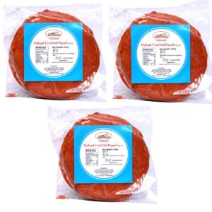 MALNAD URAD-DAL PAPAD SPICY | FROM JUST MALNAD | 100% PURE & NATURAL | PACK OF 3
