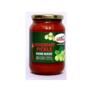 Malnad Goosberry Pickle | Tender Gooseberry Pickle | Product from Just Malnad | 100% Pure & Natural | Glass Jar| 500gm