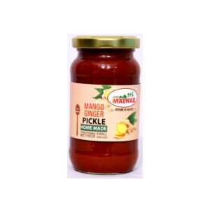 Malnad Mango Ginger Pickle | Tender Mango Ginger Pickle | Product from Just Malnad | 100% Pure & Natural | Glass Jar | 200gm