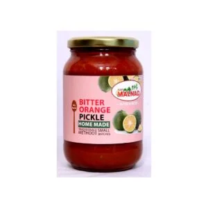 Malnad Bitter Orange Pickle | Tender Bitter Orange Pickle | Product from Just Malnad | 100% Pure & Natural | Glass Jar | 500gm