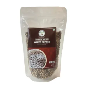 Malnad White Pepper Whole | No Preservatives, 100% Pure & Natural| From Malnad Flavors | 250gm