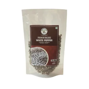 Malnad White Pepper Whole | No Preservatives, 100% Pure & Natural| From Malnad Flavors | 100gm