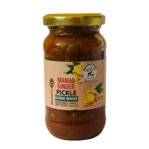 Malnad Mango Ginger Pickle | Tender Mango Ginger Pickle | Product from Malnad Flavors | 100% Pure & Natural | Glass Jar | 200gm