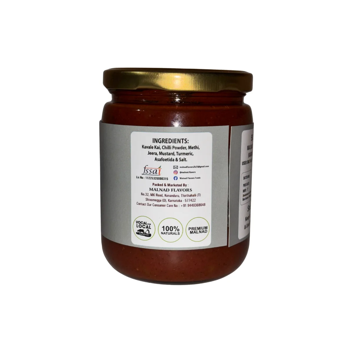 Malnad Kavale Kai (Karonda) Pickle | Tender Kavale Kai Pickle | Product from Just Malnad | 100% Pure & Natural | Glass Jar | 500gm - Image 2