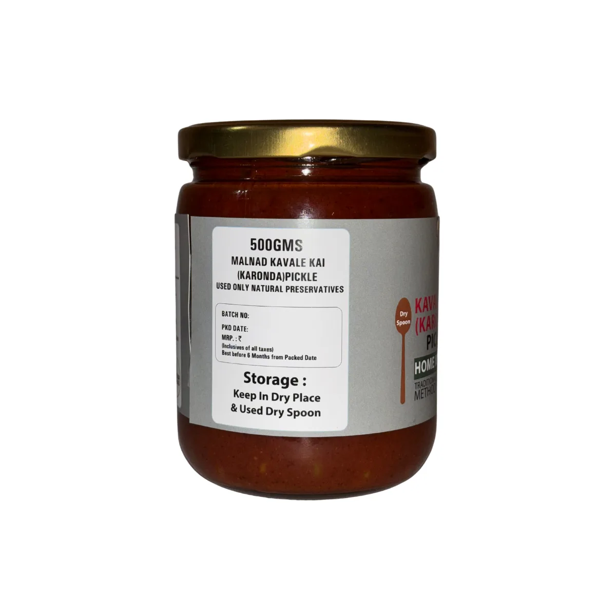 Malnad Kavale Kai (Karonda) Pickle | Tender Kavale Kai Pickle | Product from Just Malnad | 100% Pure & Natural | Glass Jar | 500gm - Image 3